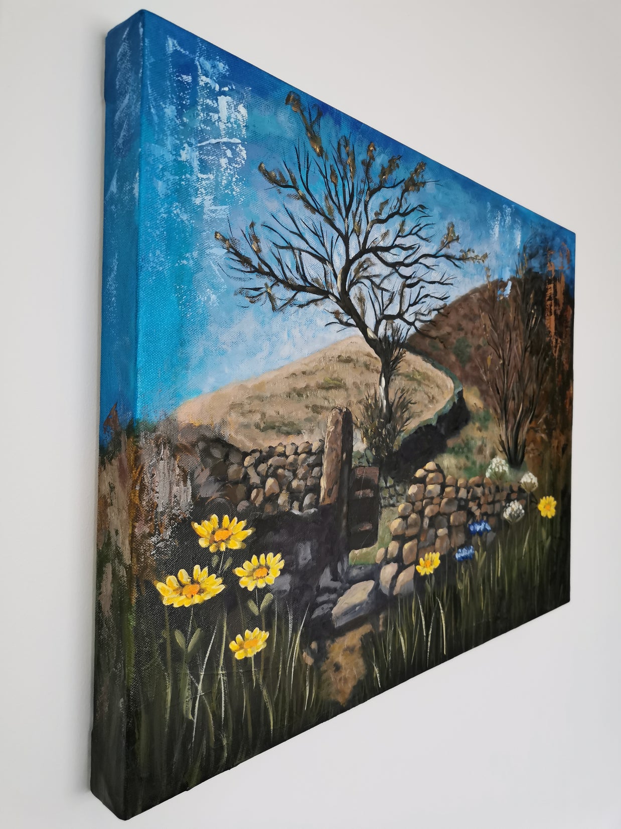 Fine art oil painting gateway to holcombe moor