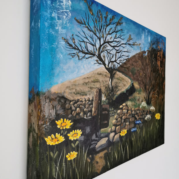 Fine art oil painting gateway to holcombe moor