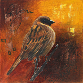 Sparrow painting capturing simplicity and grace