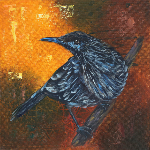 Starling 2 bird on a branch