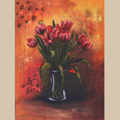 Tulips oil painting