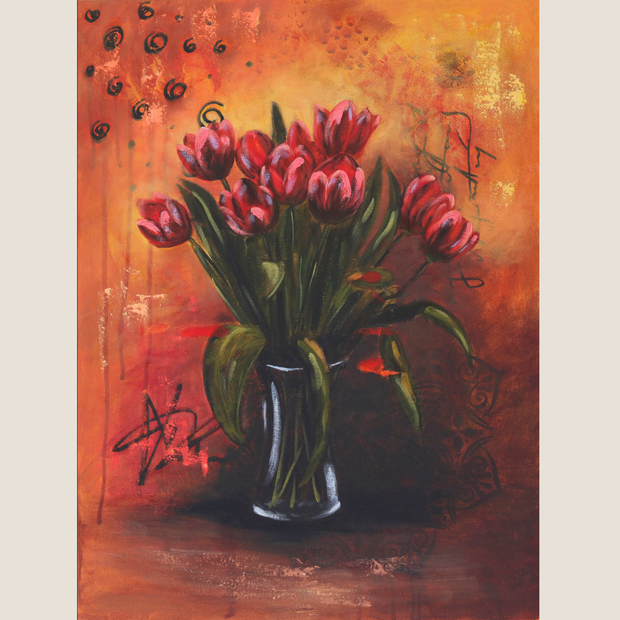 Tulips oil painting