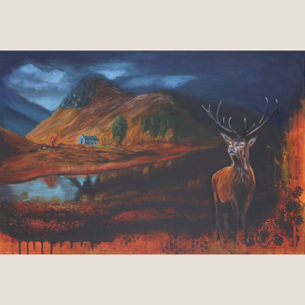 White house wall painting for home and office decor