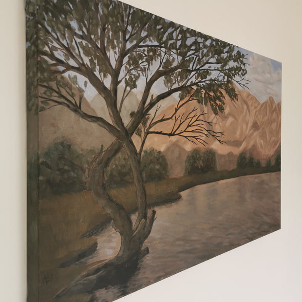 Fine art painting of blind lake shigar